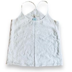 Loft Petite White Embroidered Cami